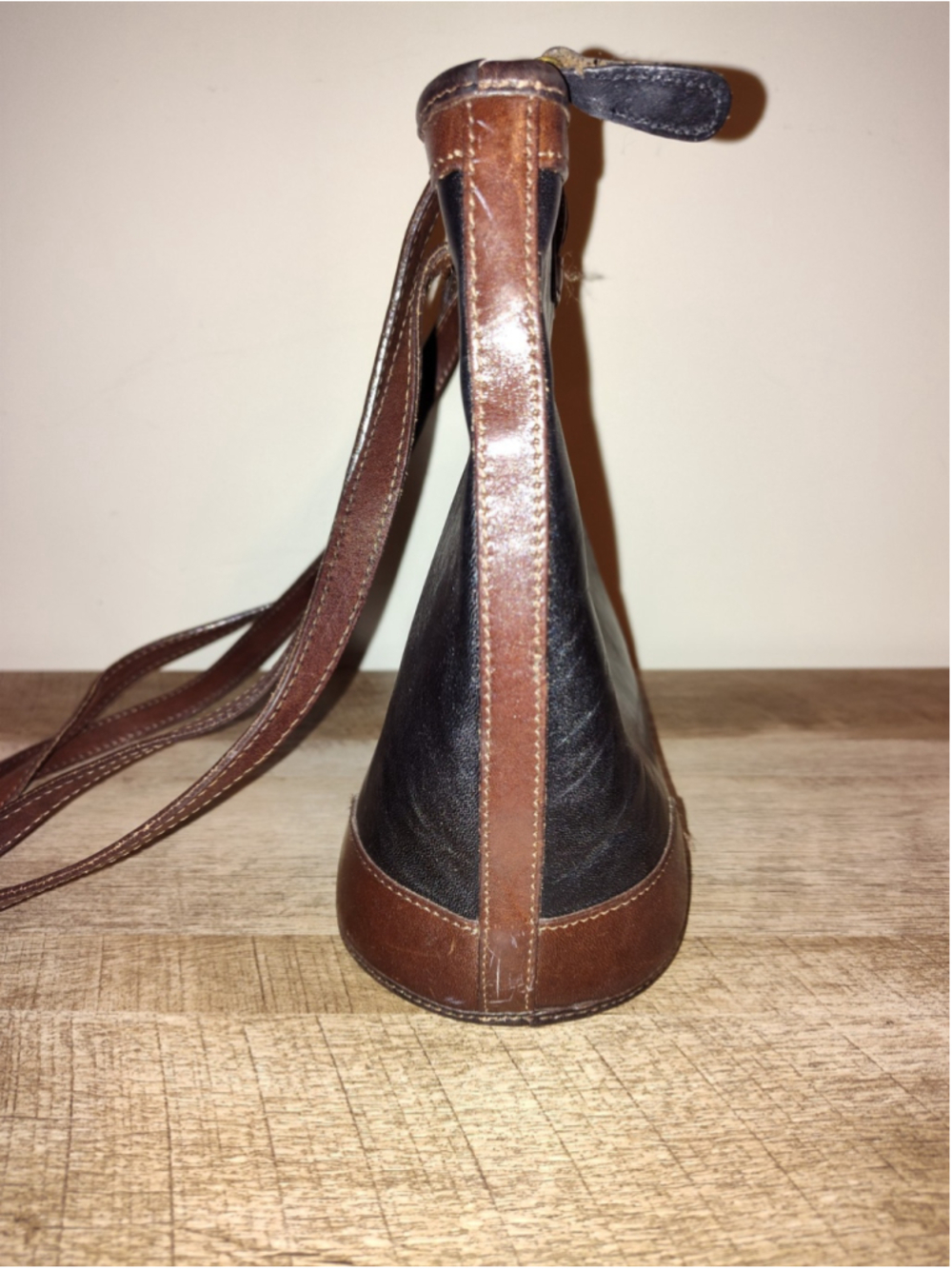 Brahmin Black and cognac brown leather bag - Picture 6 of 12